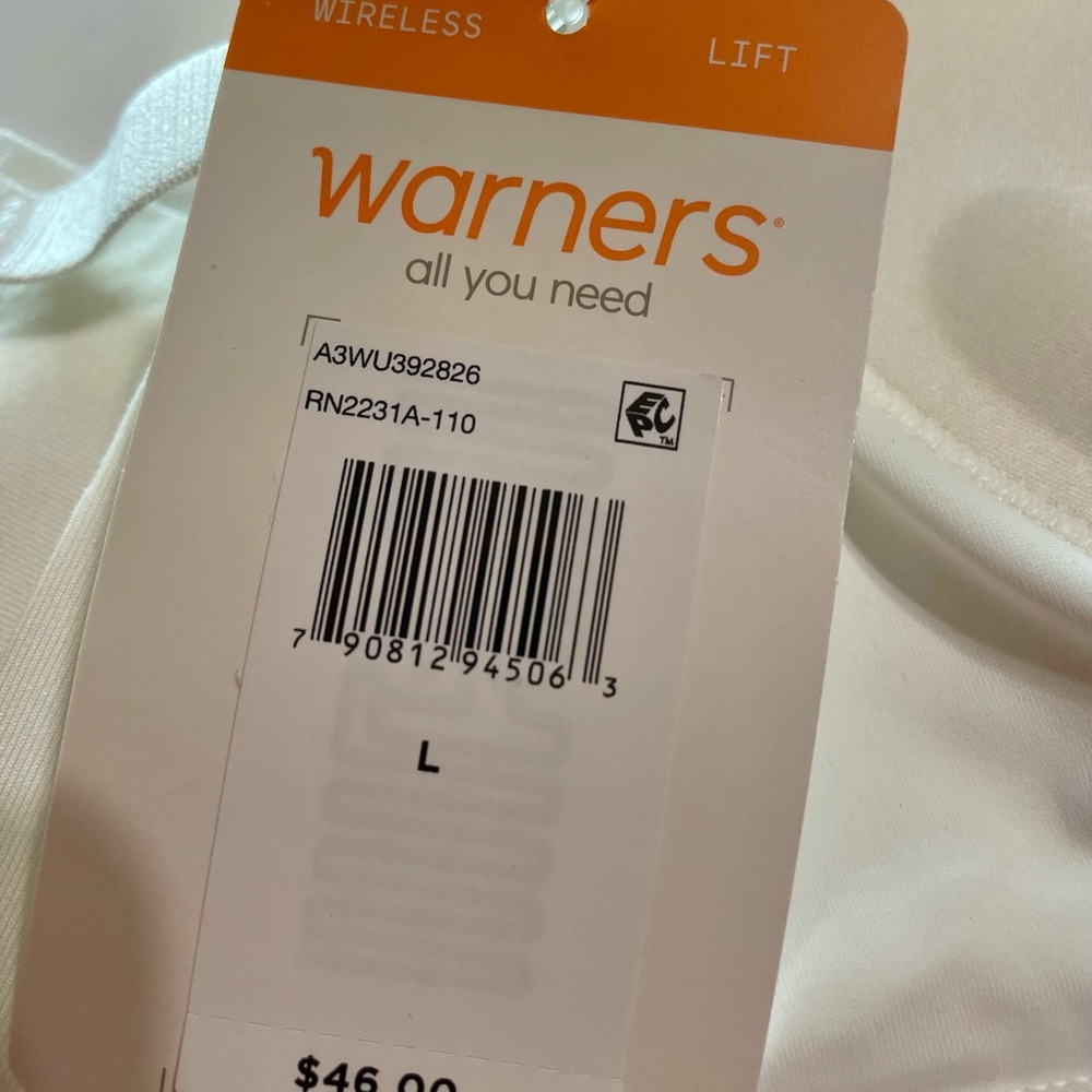 NWT Warner's White No Side Effects T-shirt Bra size Large - Picture 12 of 12